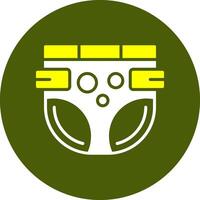 Diaper Glyph Two Color Style Sample Icon vector