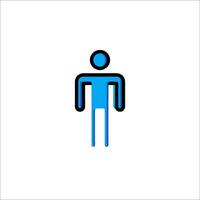 A man standing in front of a blue background vector