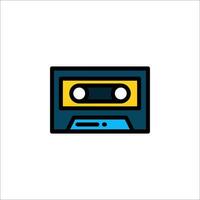 An icon of a cassette player on a white background vector