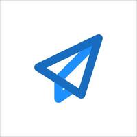The logo for telegram is shown on a white background vector