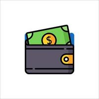 Wallet iwith money in it vector