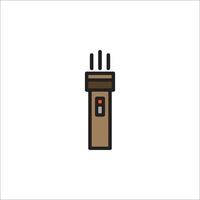 A flashlight icon on a white background vector