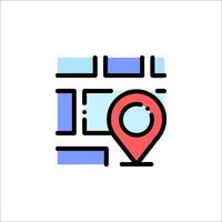 A location marker icon on a white background vector