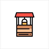 A small food stand icon on a white background vector