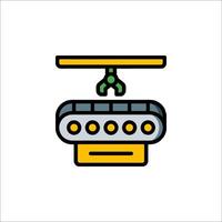 A ski lift icon on a white background vector