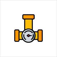 A valve icon with a meter on it vector