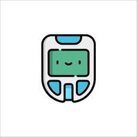 A cartoon character with a smile on its face vector