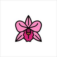 A pink flower with a large flower on it vector