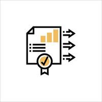 A document icon with arrows and a tick vector