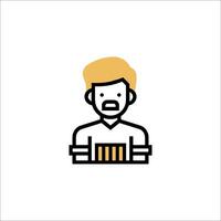 A man with a beard is holding a beer vector