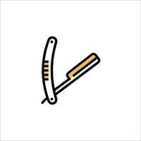 A razor and a knife icon on a white background vector
