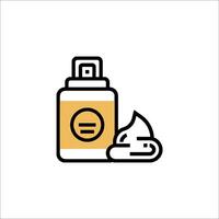 A bottle of perfume and a tube of toothpaste vector