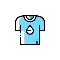 A t - shirt with a drop of water on it vector