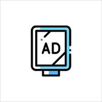An ad on a tablet computer vector