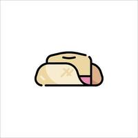 A hat with a pink heart on it vector