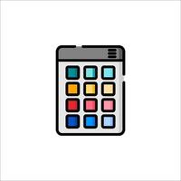 A calculator icon on a white background vector