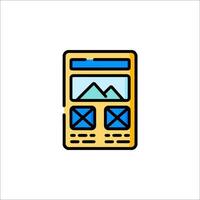 A phone icon with a mountain in the background vector