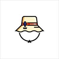 A hat with a bow on it vector