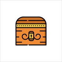 A treasure chest icon on a white background vector