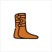 A brown boot icon on a white background vector