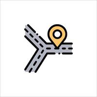 A map pin icon on a white background vector