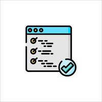 A check box icon with a check mark on it vector
