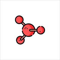 An illustration of a molecule with red balls vector