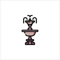 A water fountain icon in a line style vector