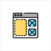 A web page with a check box icon vector