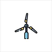 A wind turbine icon on a white background vector