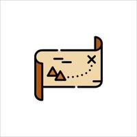 A treasure map icon on a white background vector