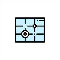A map with a target on it vector
