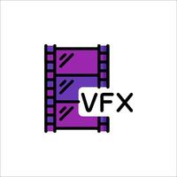 The vfx logo is shown on a white background vector