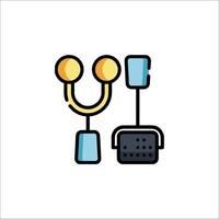 A stethoscope and a microphone icon vector