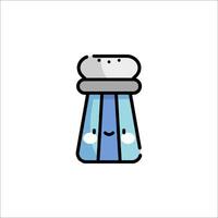 A salt shaker with a face on it vector