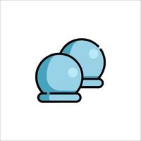 Two snow globes on a white background vector