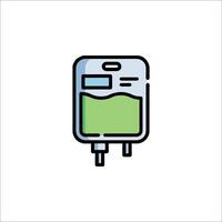 An iv bag icon on a white background vector