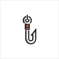 A hook with a metal hook on it vector