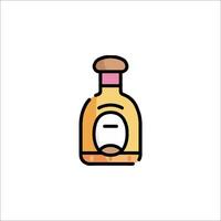 A bottle of tequila icon in a line style vector