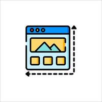A web page with a mountain and a mountain range vector