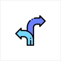 Two arrows pointing in opposite directions on a white background vector