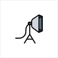 A light on a tripod icon on a white background vector
