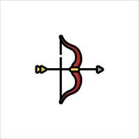 A bow and arrow icon on a white background vector