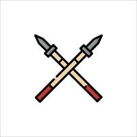 Crossed swords icon illustration vector