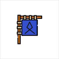 A blue and white sign with a cross on it vector
