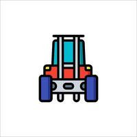 Forklift truck icon illustration vector