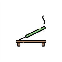 A stick with a cigarette on top of it vector