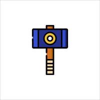 A hammer icon on a white background vector