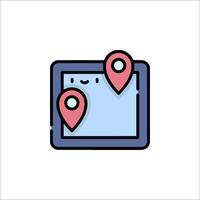 A map pin icon on a white background vector