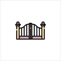 A gate icon on a white background vector